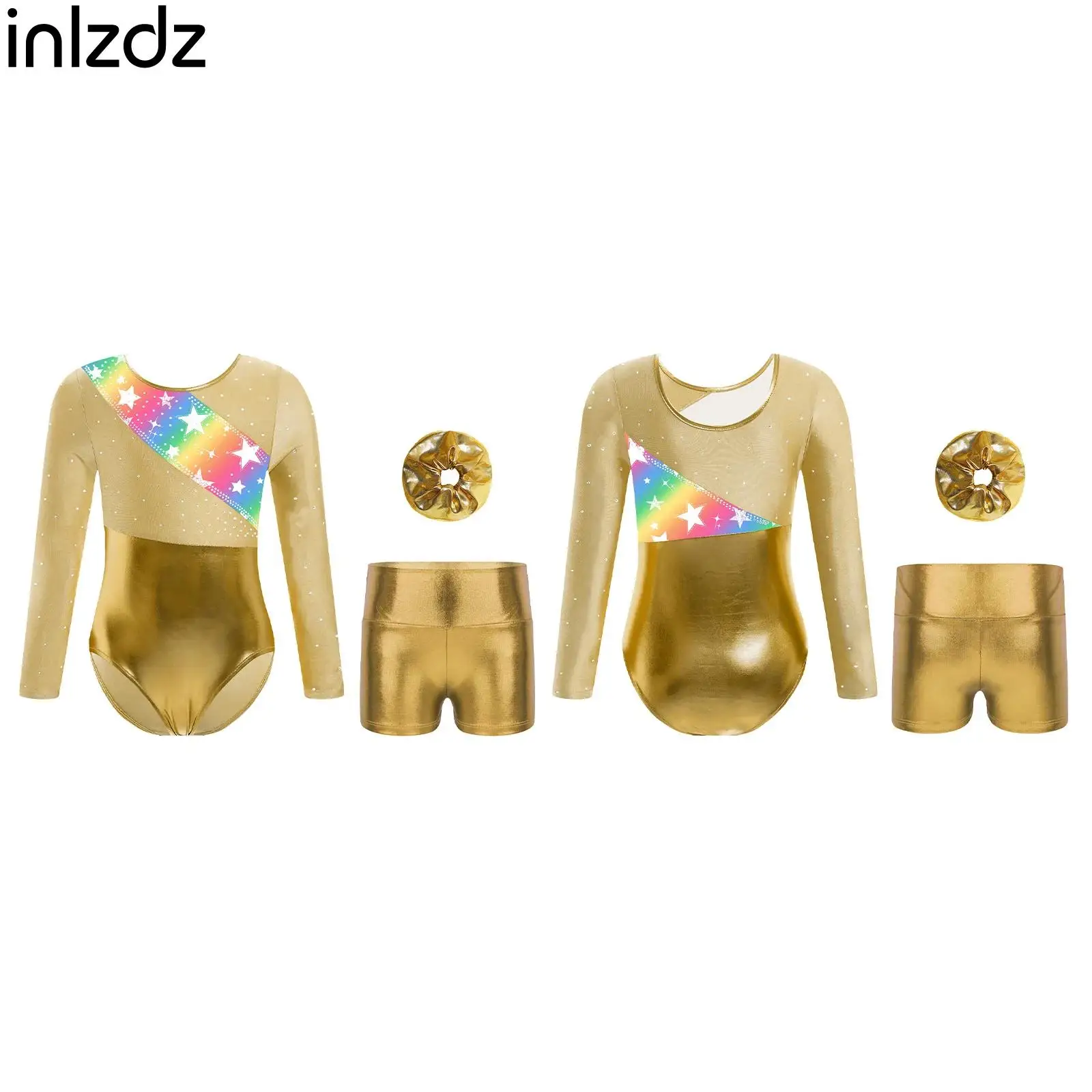 

Kids Girls Gymnastics Outfit Ballet Dance Costume Tops+bottoms+accessories Outfits for Ballet Dance Figure Skating Performance