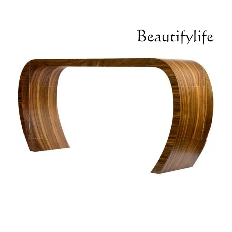 أثاث منزلي جميع العناصر Miji Fenggu Guan Taipei أوروبا طاولة ضيقة طويلة الجوز الرجعية بسيطة الحديثة النمط الإيطالي مدخل Ca