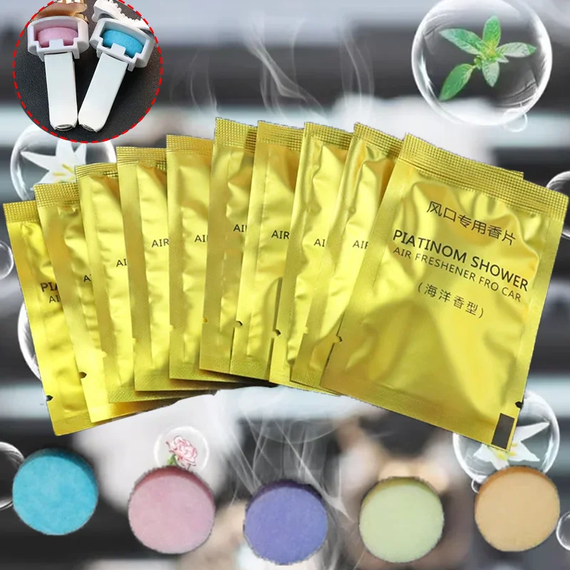 5Pcs Car Air Fresheners Refills Replacement Set Universal Solid Fragrance Scent Air Freshener Refill Tablets Auto Accessories