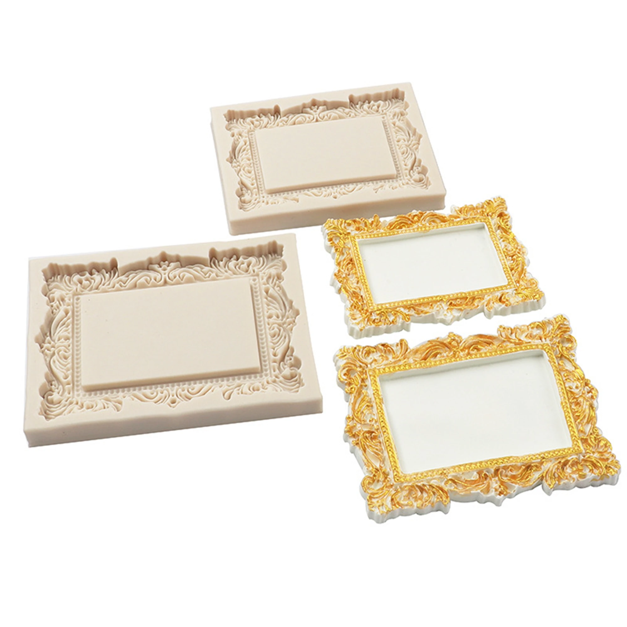 Photo Frame Chocolate Silicone Fondant Mold For Cake Decorating Cookie Baking Gumpastes Moulds Oven Available And Resin Art