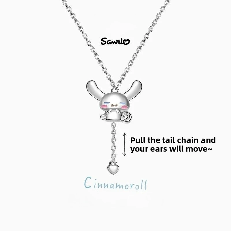 

Genuine Tide Painted XSanrio Cinnamoroll Sterling Silver Necklace Accessories