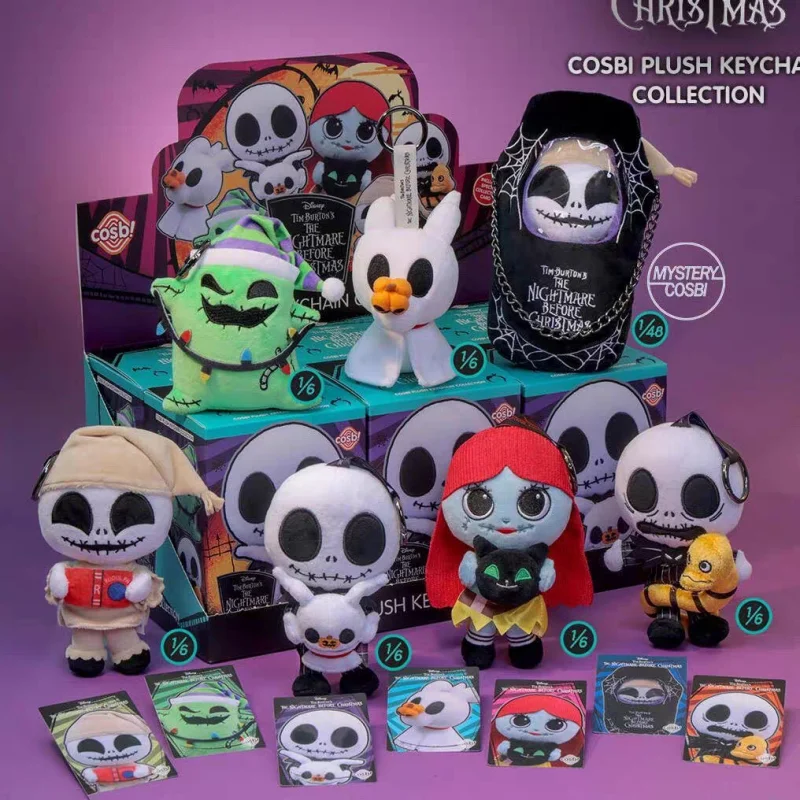 Boîte aveugle du cauchemar avant noël, porte-clés Cosbi, boîte mystère, Collection Q, figurine Anime, cadeaux d'halloween
