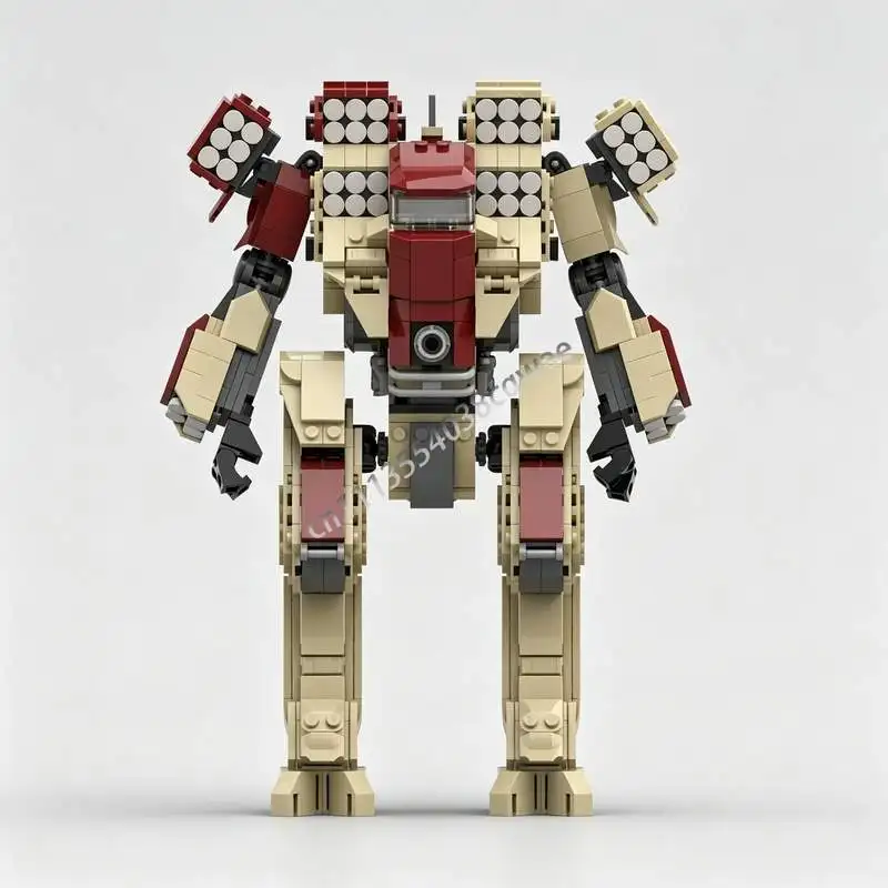 NEW 1017Parts Battletech Arctic Wolf Mecha Robot Sci-Fi Model MOC Custom Building Blocks DIY Creative Assembly Puzzle Toy Gifts
