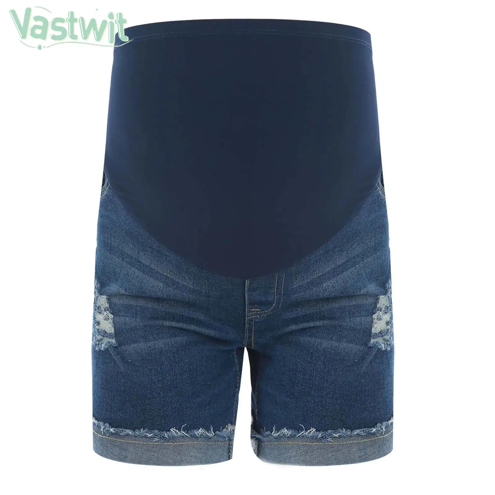 

Maternity High Waist Support Belly Jeans Hip Lifting Elastic Denim Pants Shorts Pregnancy Daily Work Outdoor Costume Streetwear