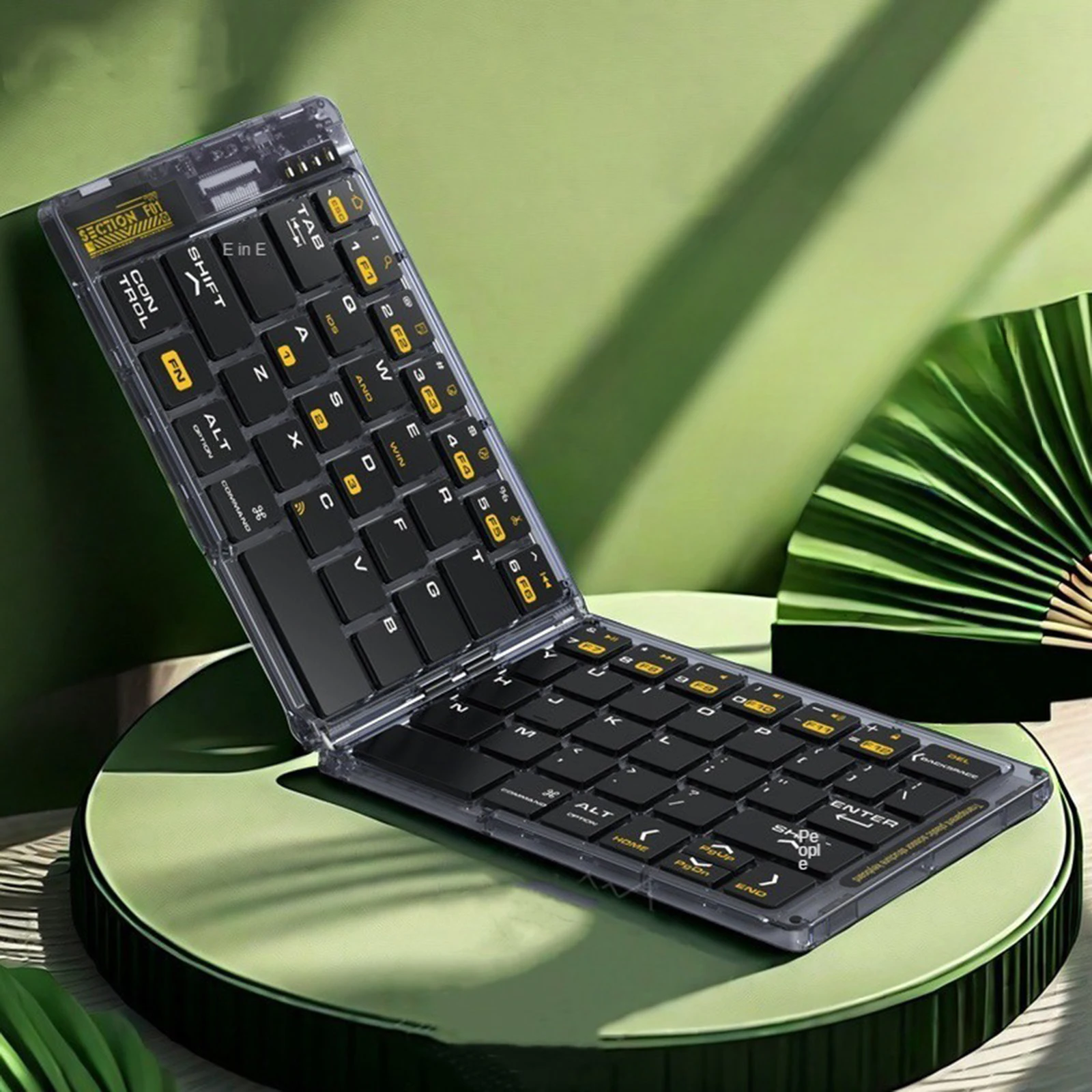 

Portable Ultra Slim Travel Keyboard Rechargeable Quiet Multi-Device Foldable Keyboard Long Battery Life for Business and Travel
