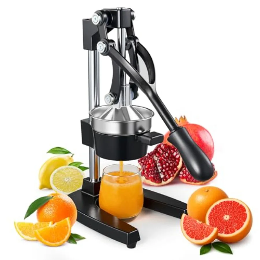 

Commercial cast iron citrus juicer for countertop use orange/lemon juice extraction stainless steel cup heavy-duty hand press s