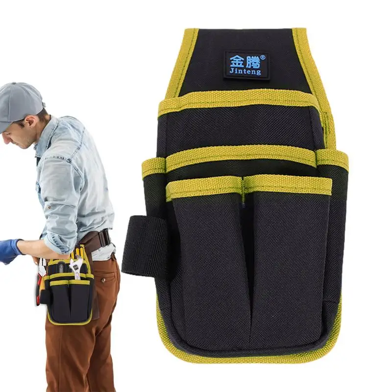 Tool Pouch Bag Multitool Organizer Pouch With Adjustable Belt Multiple Pockets Heavy Duty Technician And Electrician Waist Tool