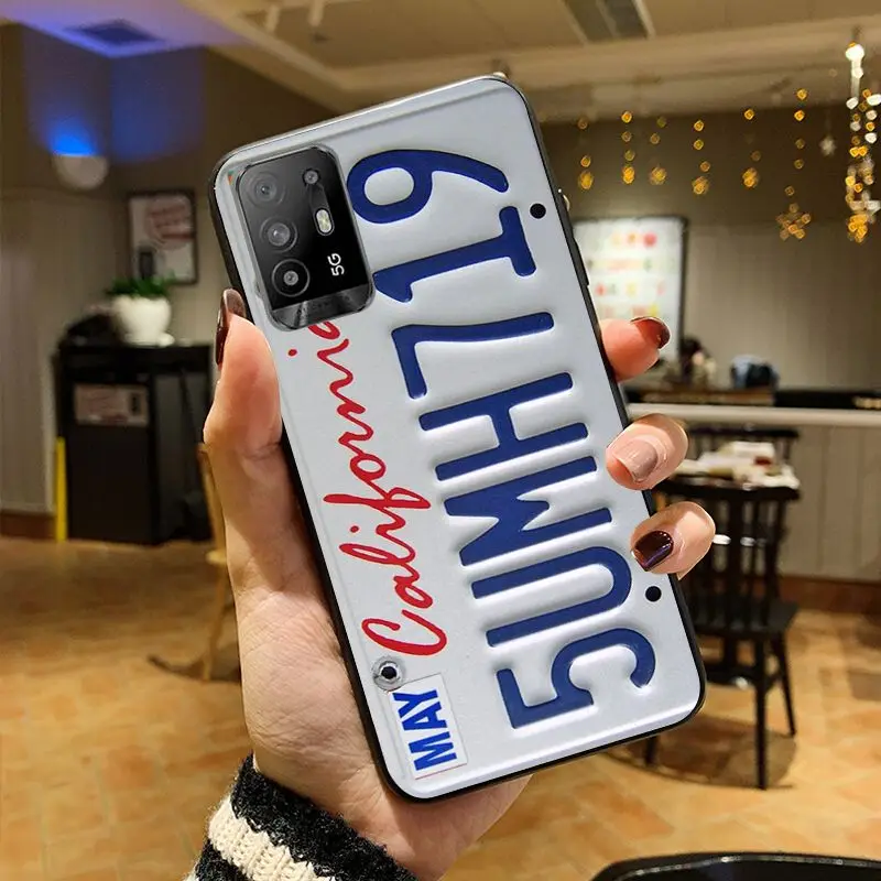 funny License New York plate number Phone cover For OPPO A74 A94 A9 A5 A53 A73 2020 A57 A76 A96 4G A54 A78 A95 A98 A72 5G Cases