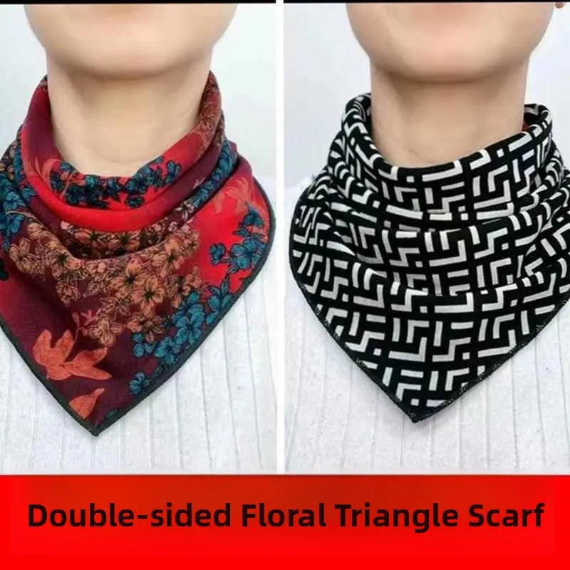 

Double-Sided Double-Blooming Australian Fleece Cotton Scarf Women's Autumn Winter New Style Warm Neck Protection Dou...