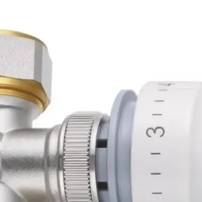 Brass Thermostatic Radiator Valve Straight Temperature Control Fitting For Central Heating System Easy Install