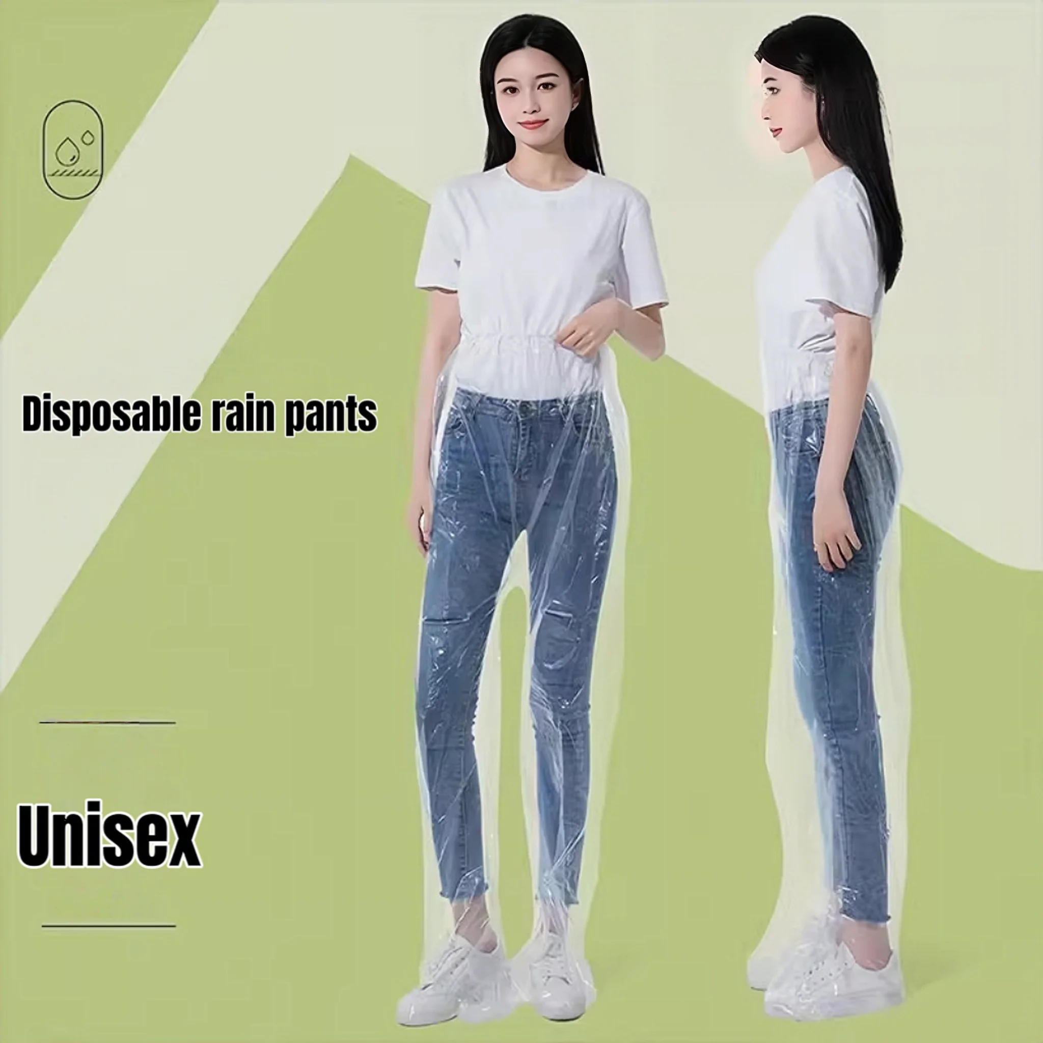 Disposable Rain Pants, Portable Splash Proof Pants, Split Raincoats for Outdoor Travel, Drifting, Cycling, Hiking, Fishing