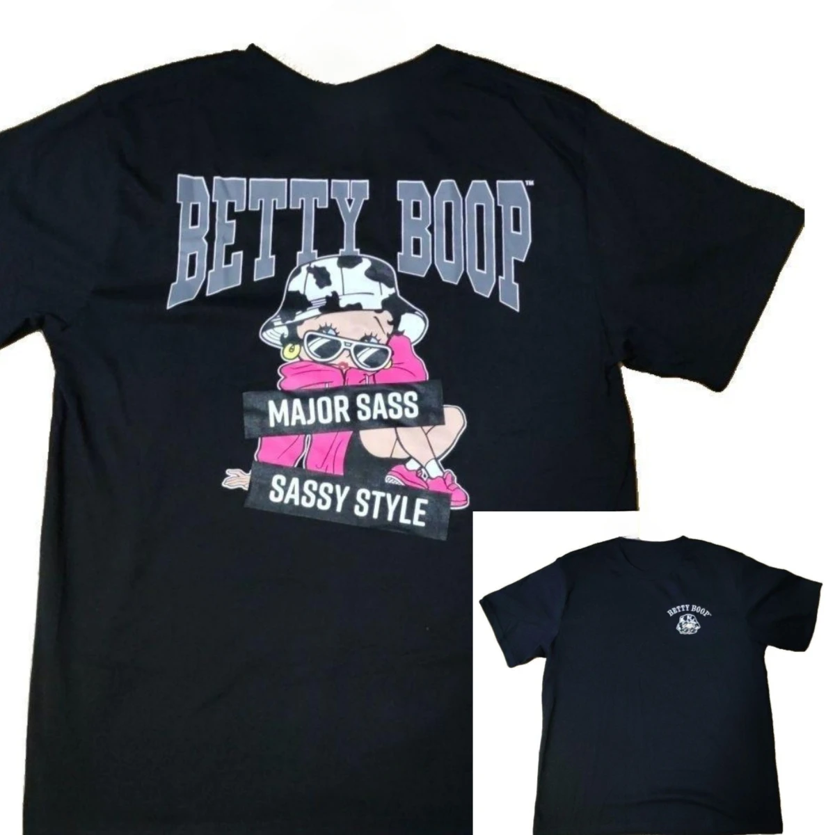Angel Double Sided Betty Boop T-Shirt Cotton Graphic Tee Men Women Summer Streetwear view 4