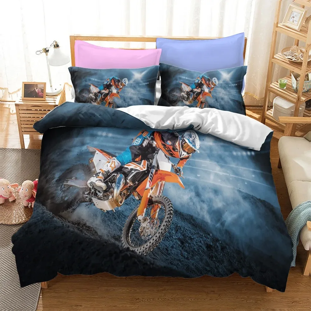 

Cool Motorcycle 3D Duvet Cover Bedding Set Comforter Linen Pillowcases Quilt Cover Home Decor Gift Single Double Twin King Queen