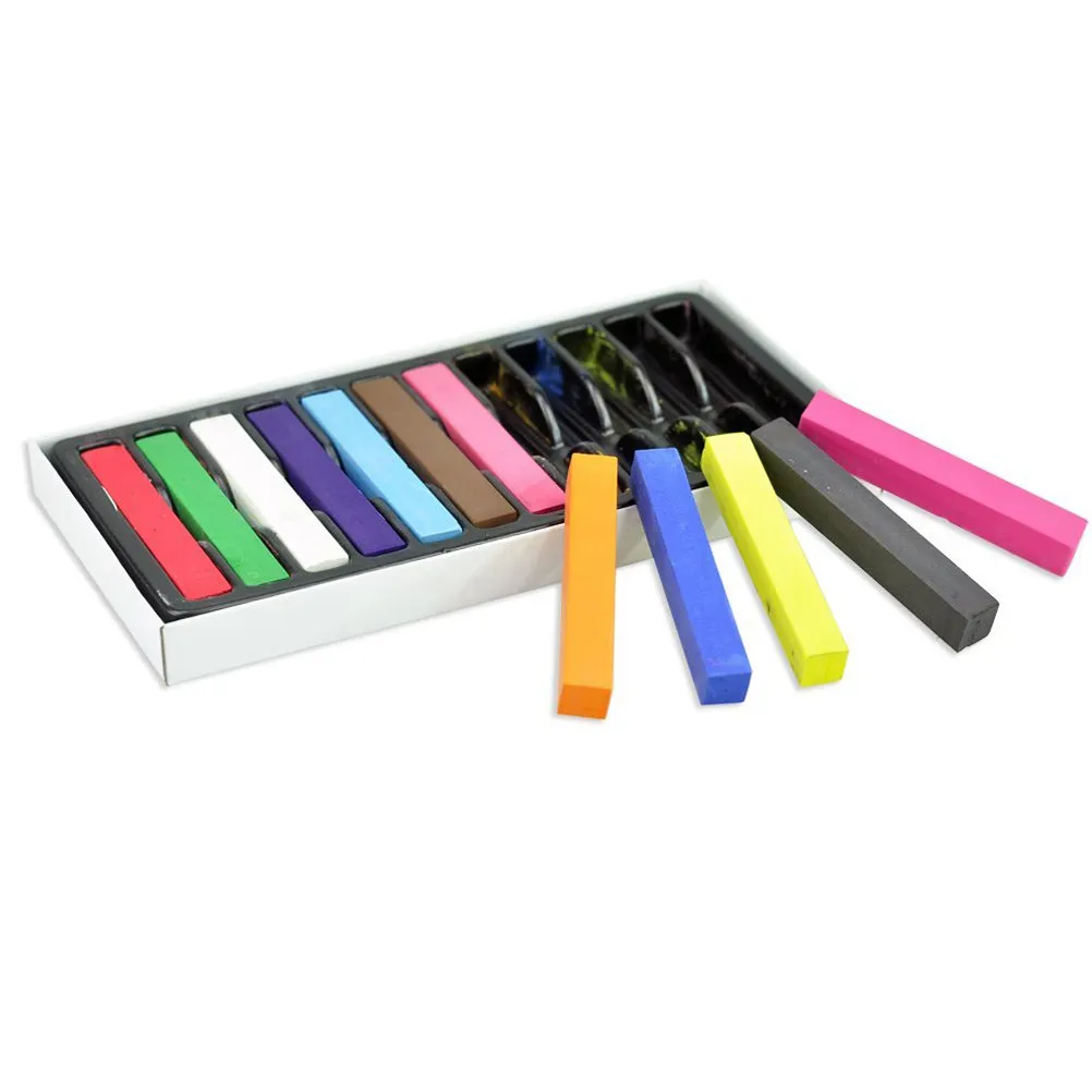 

12 Colors Temporary Pastel Hair Chalks Kit Dye Chalks for Festivals Parties Cosplay Events Non Damaging Easy