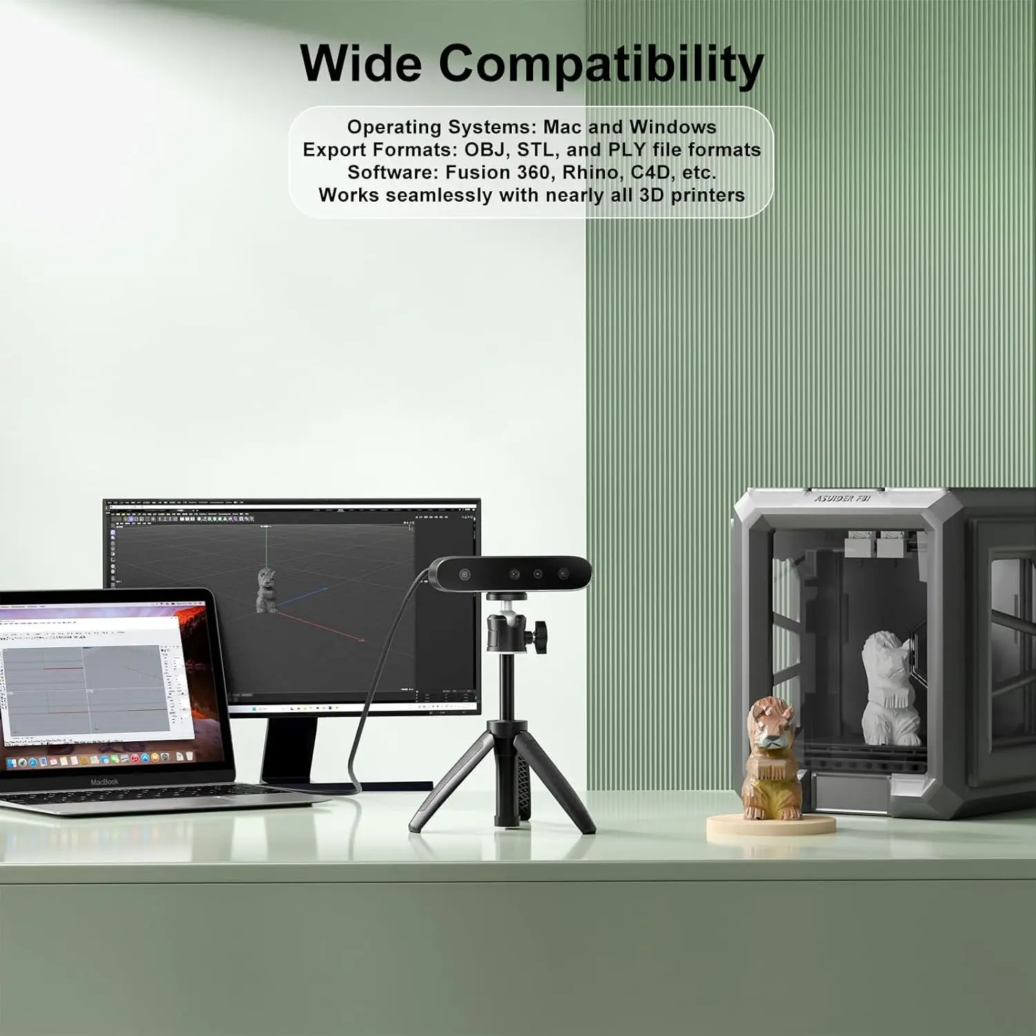 Creality CR-Scan Ferret SE 3D Scanner for 3D Printing Anti-Shake, 0.01mm Precision, 30FPS Scanning Speed, Full-Color Handheld