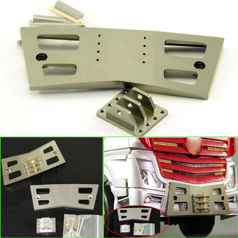 

Металлический крюк для прицепа в масштабе 1:14, большой передний крюк, аксессуары для обновления модели для радиоуправляемого грузовика Tamiya BENZ 1851