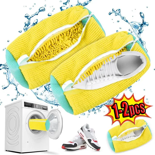 1/2PCS Torba na buty do prania Protector Fluffy Fibers Polyester Pranie butów Przyjazna maszynie Torba na pranie Torby do suszenia