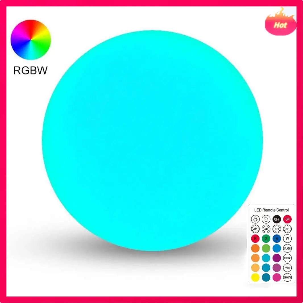 

Floating Pool Light Inflatable Remote Control-Solar LED Glow Ball IP68