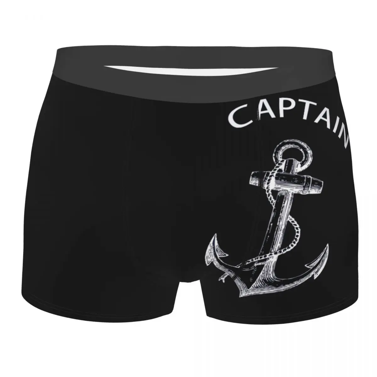 

Custom Cool Captain Anchor Boxers Shorts Panties Men's Underpants Stretch Nautical Sailor Adventure Briefs Underwear