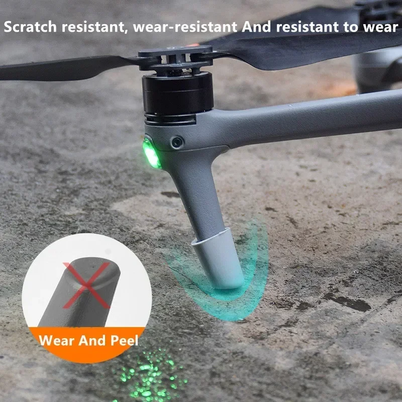 ل DJI AIR 3S/Air 3 سيليكون الغبار واقية قدم غطاء الهبوط زيادة الغبار غطاء ملحقات طائرة بدون طيار