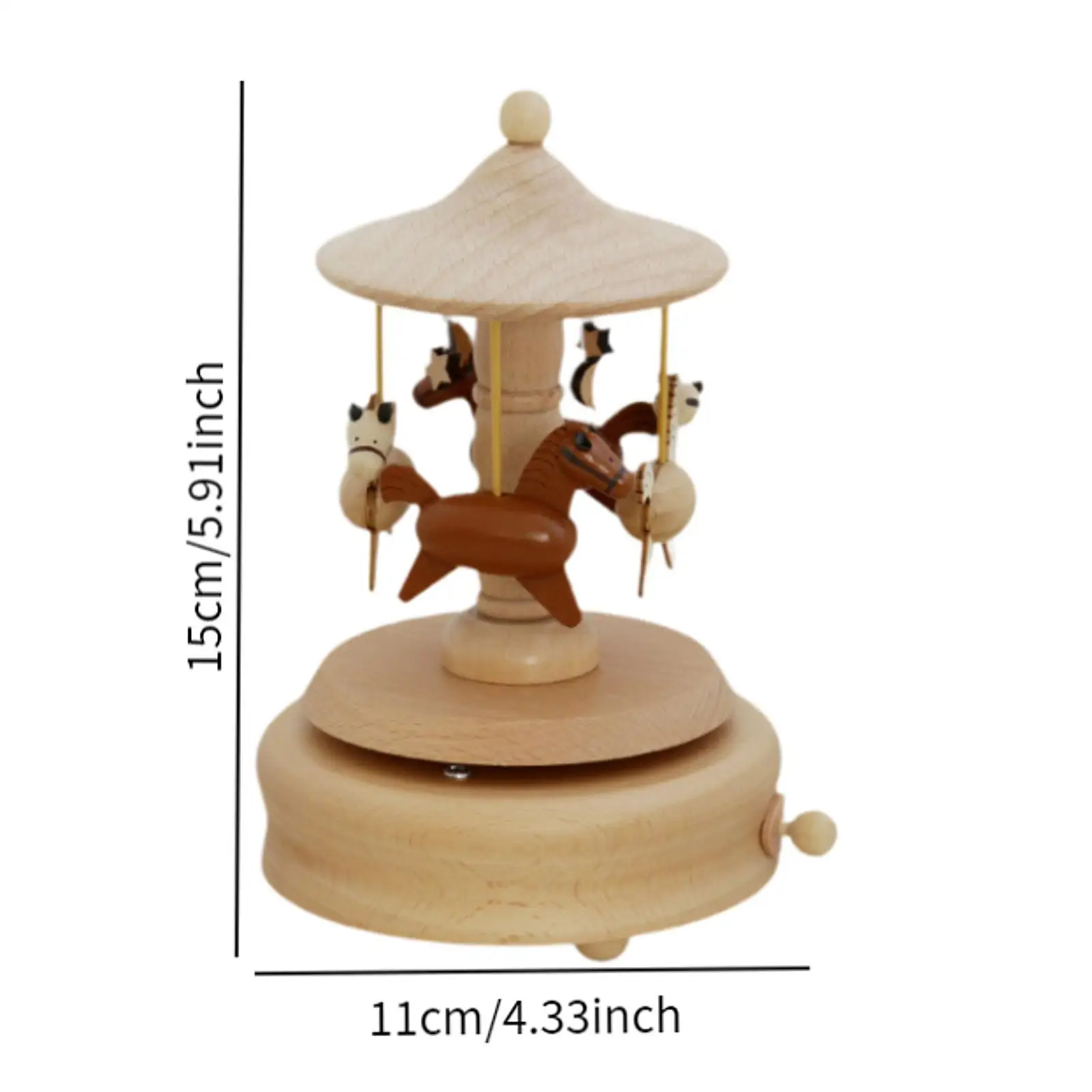 Wood Musical Box Mechanical Musical Box Lovely Play Melody Home Decor Manual Music Box Music Box Figurine for Birthday Gift Kids