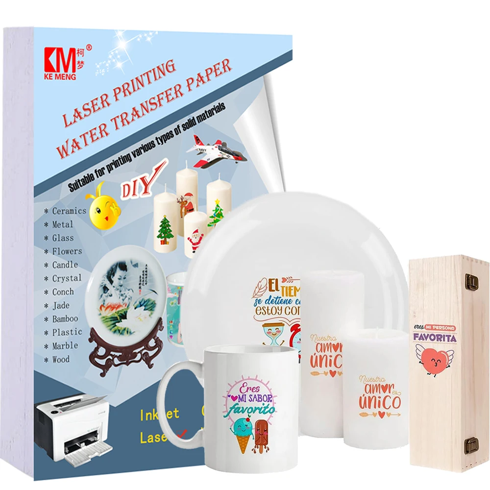 Water transfer printable Laser Clear Transparent Water Slide Decal Paper Image Water Transfer Film Paper For Mug Glass Pencil