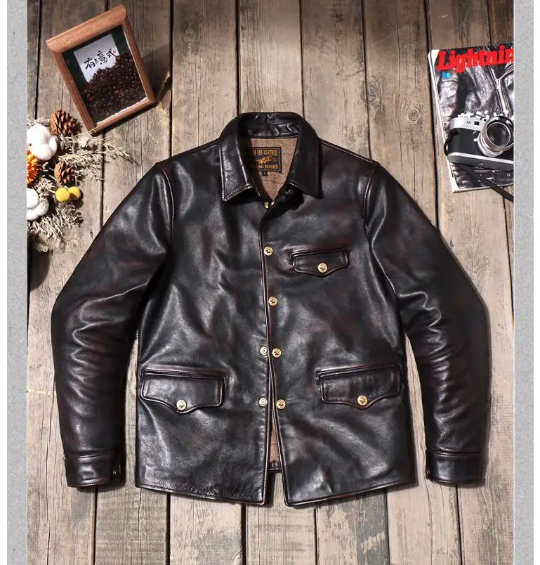 CC Shop Top.Classic Worker Leather Jacket – Najlepszy wybór na stylowy i trwały płaszcz z prawdziwego skóry dla mężczyzn