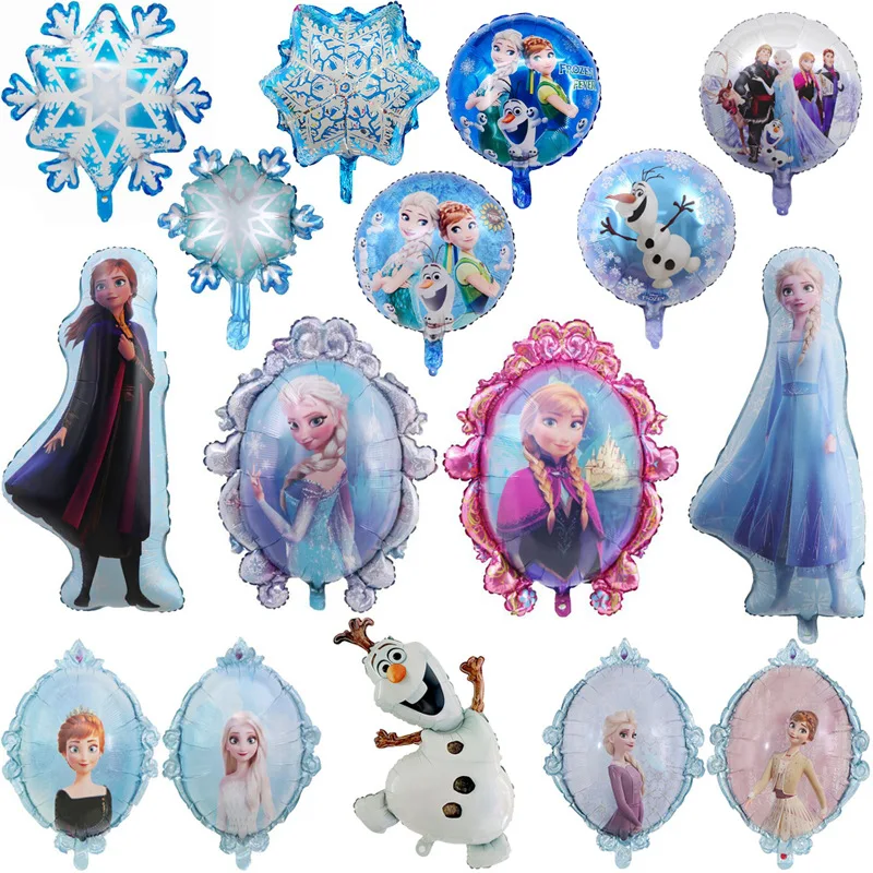 

50 шт. Disney, Эльза, Анна, замороженные цветы, детский праздник, день рождения, аксессуары для девочек, Мультяшные воздушные шары