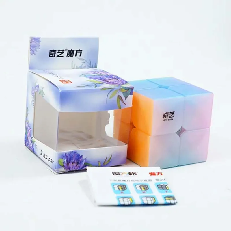 QiYi Color Magic Cube 2x2 3x3 4x4 5x5 Jelly Series Pyramid Speed Cube Educational Puzzle Cube Toy for Children Kid Gift
