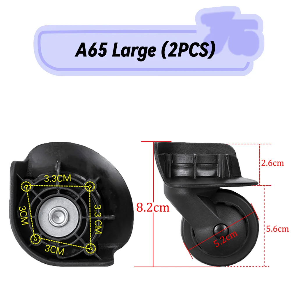 For Hongsheng A65 Rotating Smooth Silent Shock Absorbing Wheel Accessories Wheels Casters Universal Wheel Replacement Suitcase