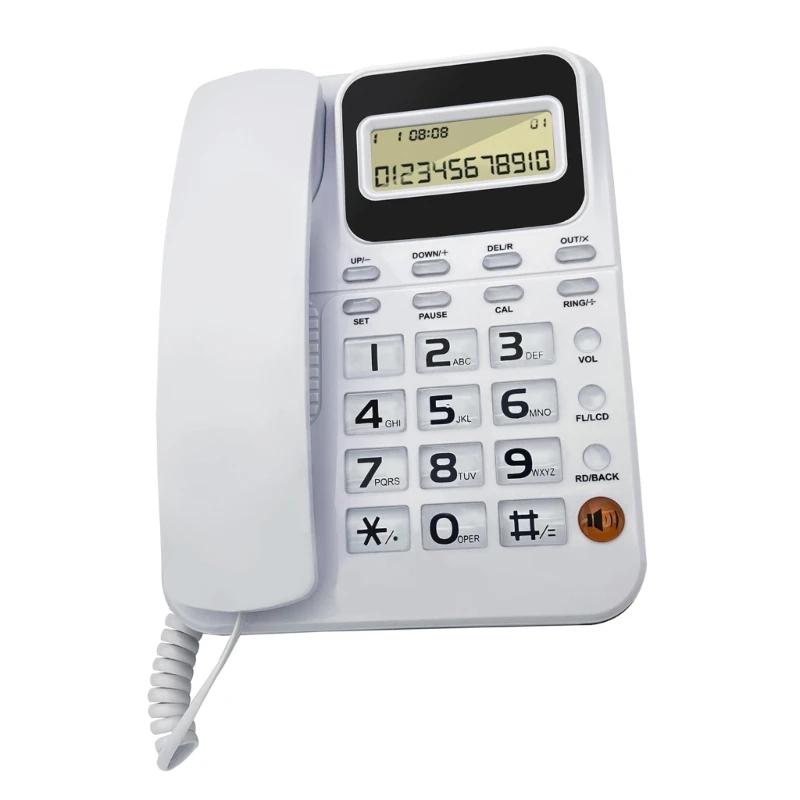 KX-T2036CID Corded Landline Phone Big Button Landline Phones with Caller Identification Fixed Telephone for Office