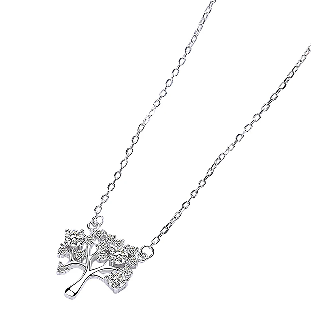 

Pretty Fashion Pendant Necklace Delicate Women Pure Silver Jewelry Set Necklace Long Lasting Safe Material Gift Ideas