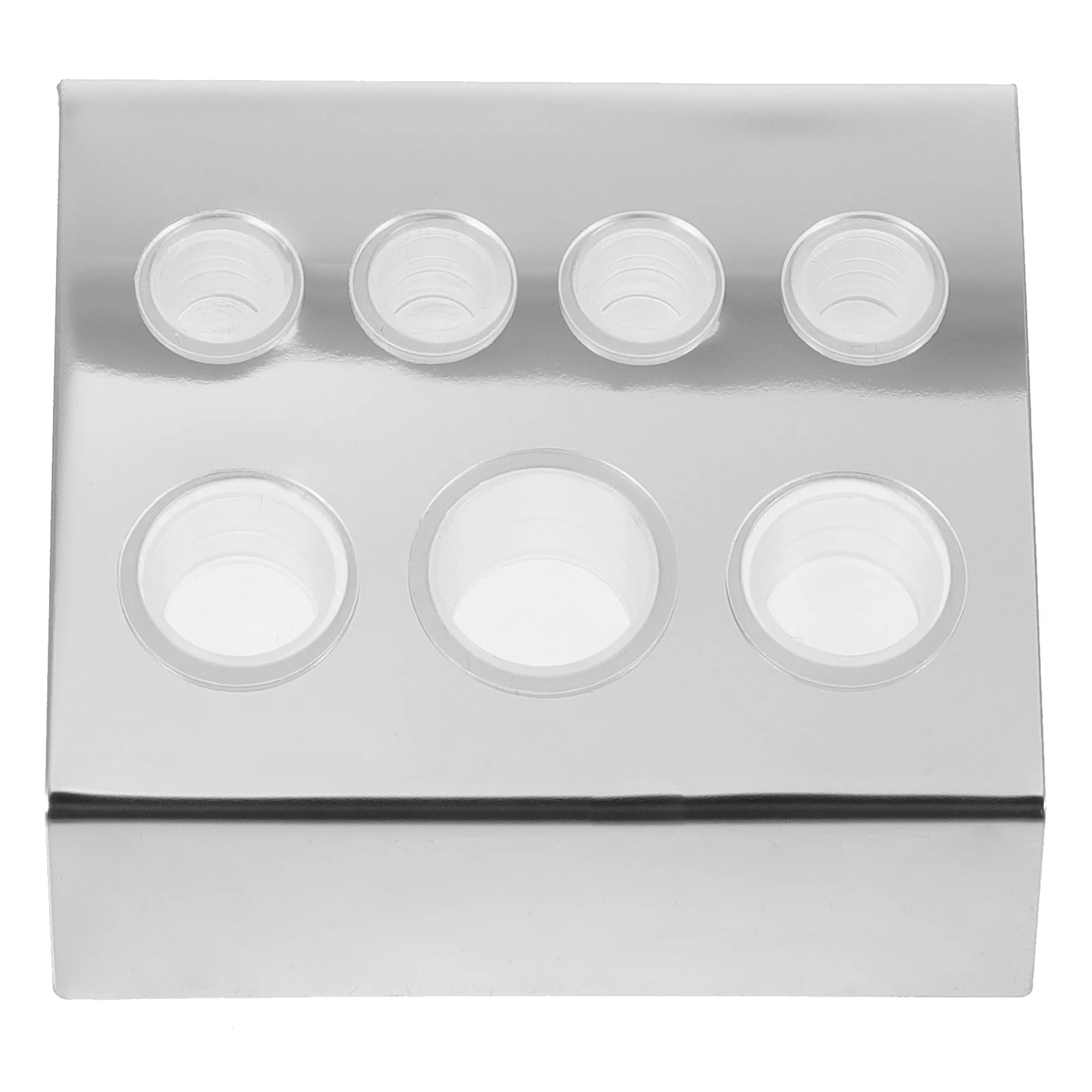 مجموعة واحدة من حامل أكواب حبر الوشم مكونة من 7 فتحات من الفولاذ المقاوم للصدأ والمواد البلاستيكية ومتانة قوية واستخدام بسيط ومثالي للوشم #6