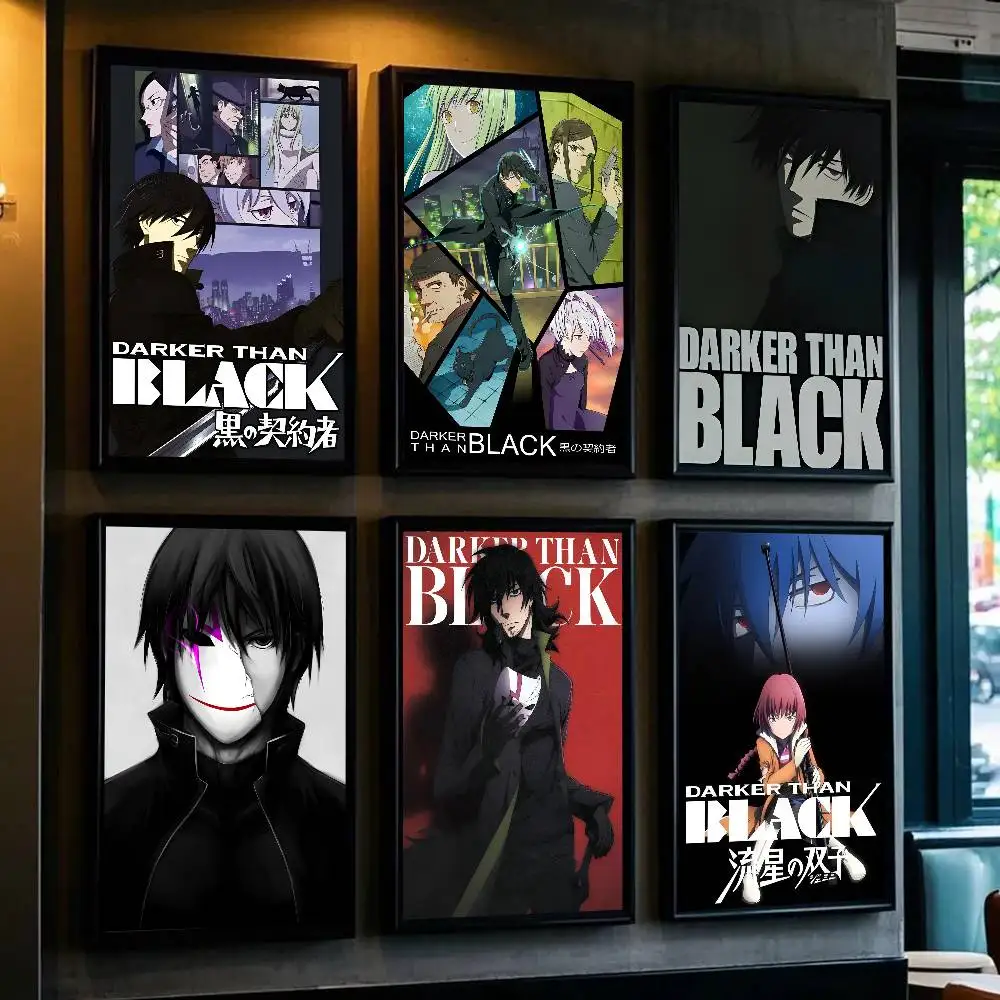 1pc Anime DARKER THAN BLACK Poster Sticker Print Waterproof Wall Art For Living Room Bedroom Home Decor