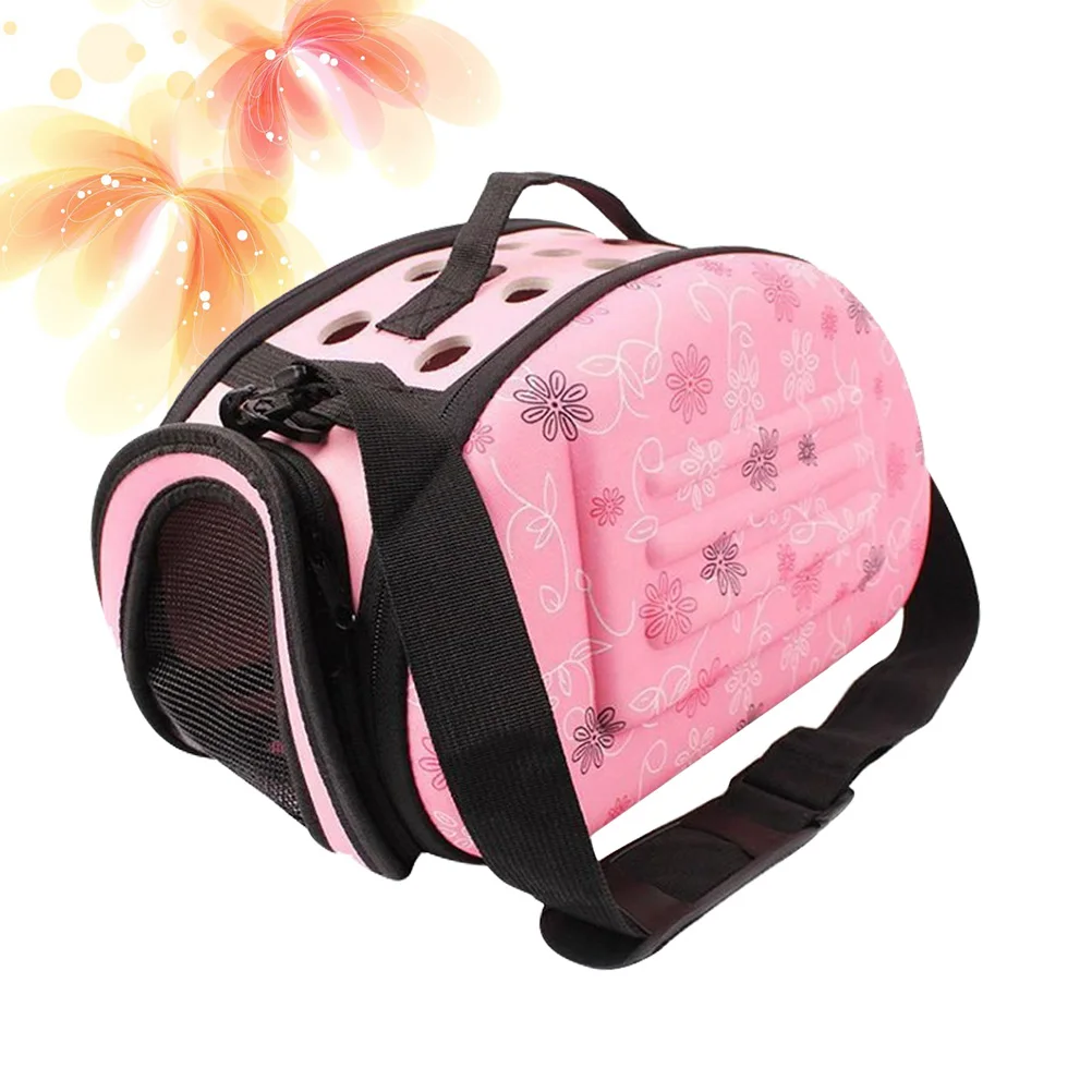 

Pet Carrier Dog Carrier Pet Handbag Bag Portable Travel Bag Pet Dog Front Bag Head Out EVA Backpack (Small Pink)