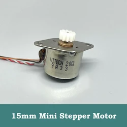 VITECH 20Ohms Micro 15MM Stepper Motor Mini 2-Phase 4-Wire Stepping Motor with Cable plastic 10 teeth Gear Digital Camera