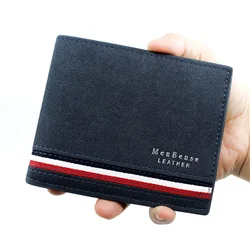 Fashion Leather Wallet Men Luxury Slim Coin Purse Business Foldable Wallet Man Card Holder Pocket Clutch Male Handbags Tote Bag
