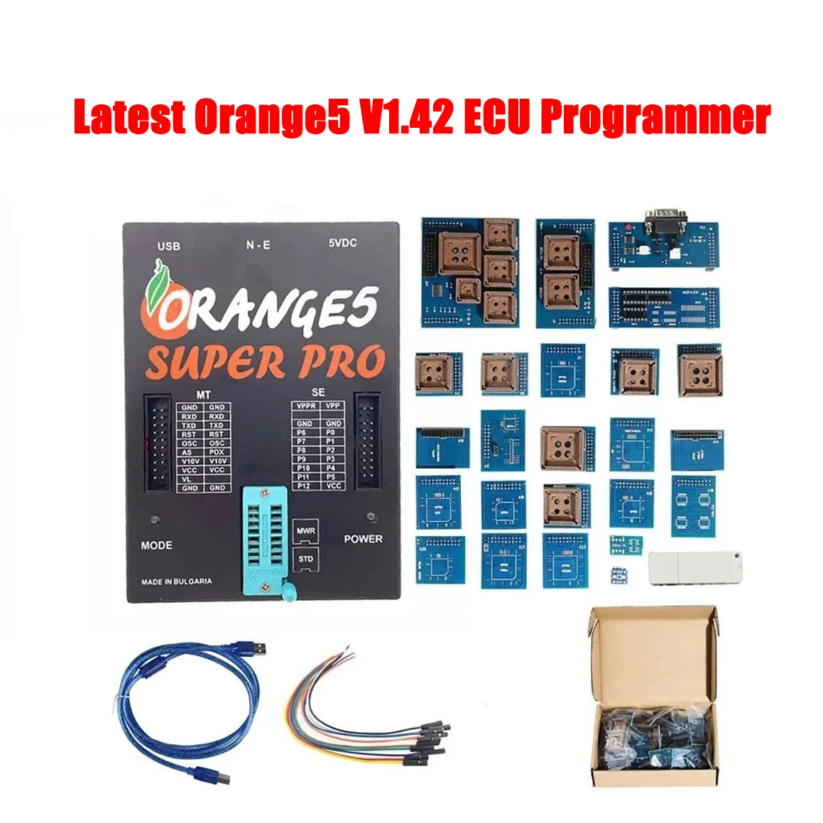 Orange5 V1.42 Full Activation Programmer Tools New Upgrade Adds More ECU MCU List Programme Orange5 Super Pro Programmer