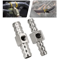 Fuel Pressure T Fitting Adapter T Fitting Adapter 304 Stainless Steel Rubber High Performance For Fuel Pressure Gauge Or Sensor