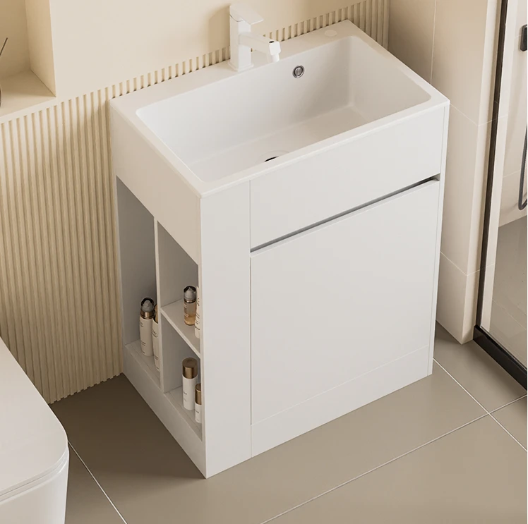 Bathroom cabinet small apartment deepening washbasin cabinet combination laundry cabinet quartz bathroom cabinet