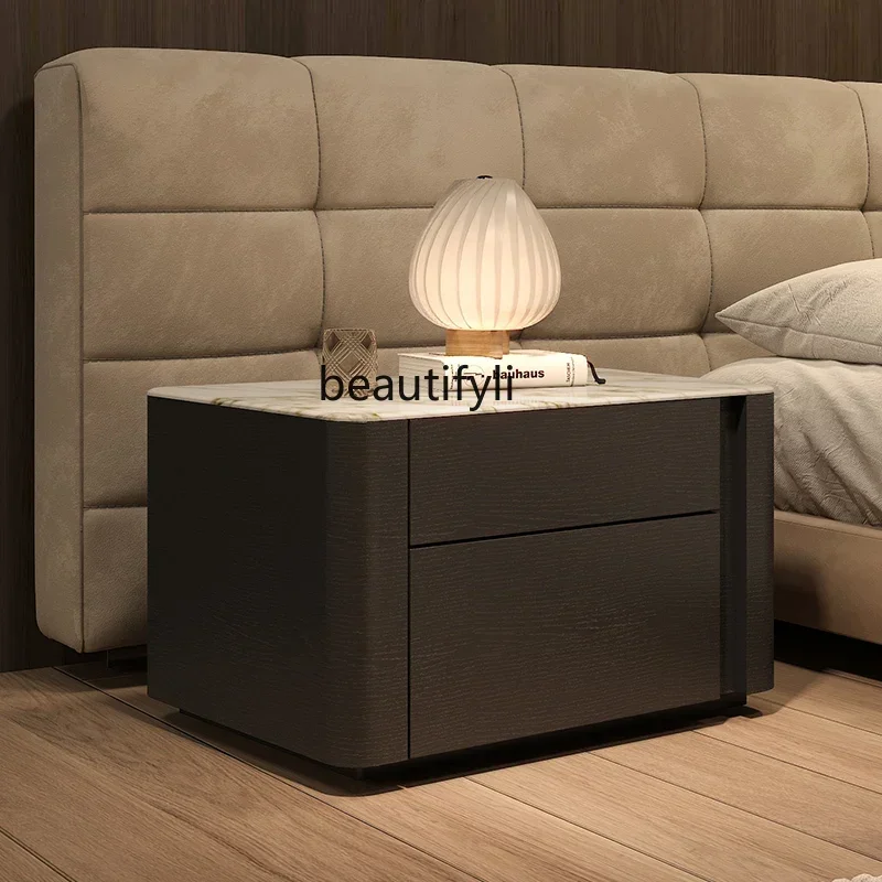 

Asmt51 ss Прикроватная тумбочка, итальянский минималистичный светильник для спальни, домашний светильник, роскошный шкаф для хранения из каменной плиты с ящиками, шкафчик для хранения