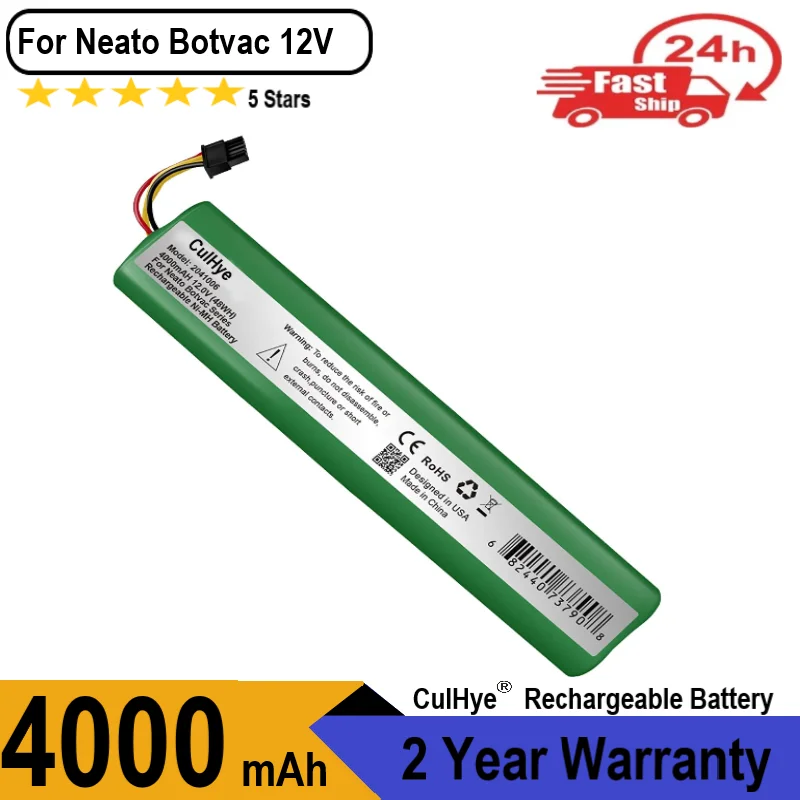 

4000mAh 12V NiMh Replacement Battery for Neato Botvac Series 70e, 75, 80, 85 and Botvac D Series D75, D80, D85 Battery 945-0129