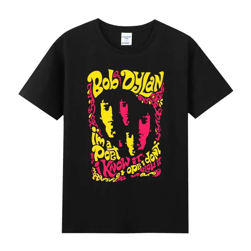 

Rock Band T-shirt Men's Summer Clothes Bobdylan Bob Dylan Trend Fashion Casual High Quality Motorcycle Short Sleeve T-shirt