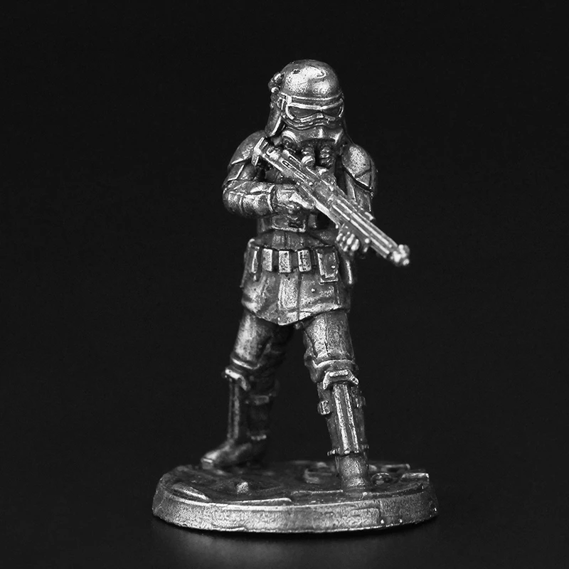 Metal cuproníquel clone homem soldado modelo figuras de ação jogo de tabuleiro peça ornamento em miniatura acessórios brinquedos modelo estatueta
