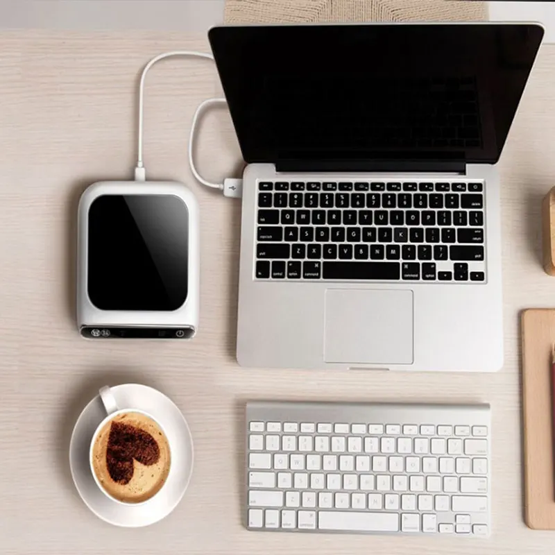 전기 음료 워머 스마트 전기 컵 워머, 사무실 난방 코스터 머그잔, 가정용 컵 히터, 커피 우유 차 난방 패드