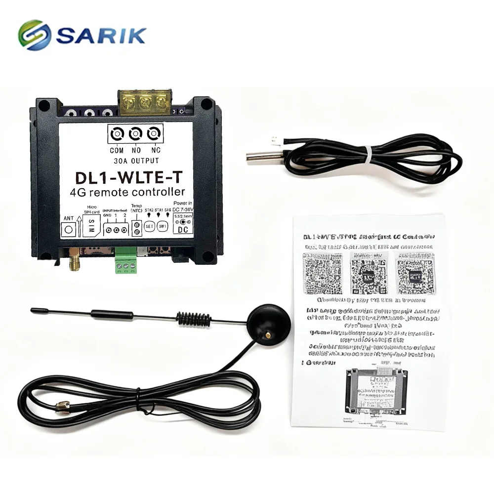 

DL1-WLTE-T 30A GSM 4G LTE SMS Веб-пульт дистанционного управления ВКЛ/ВЫКЛ 30А Релейный переключатель Монитор температуры Сигнализация сбоя питания для воды