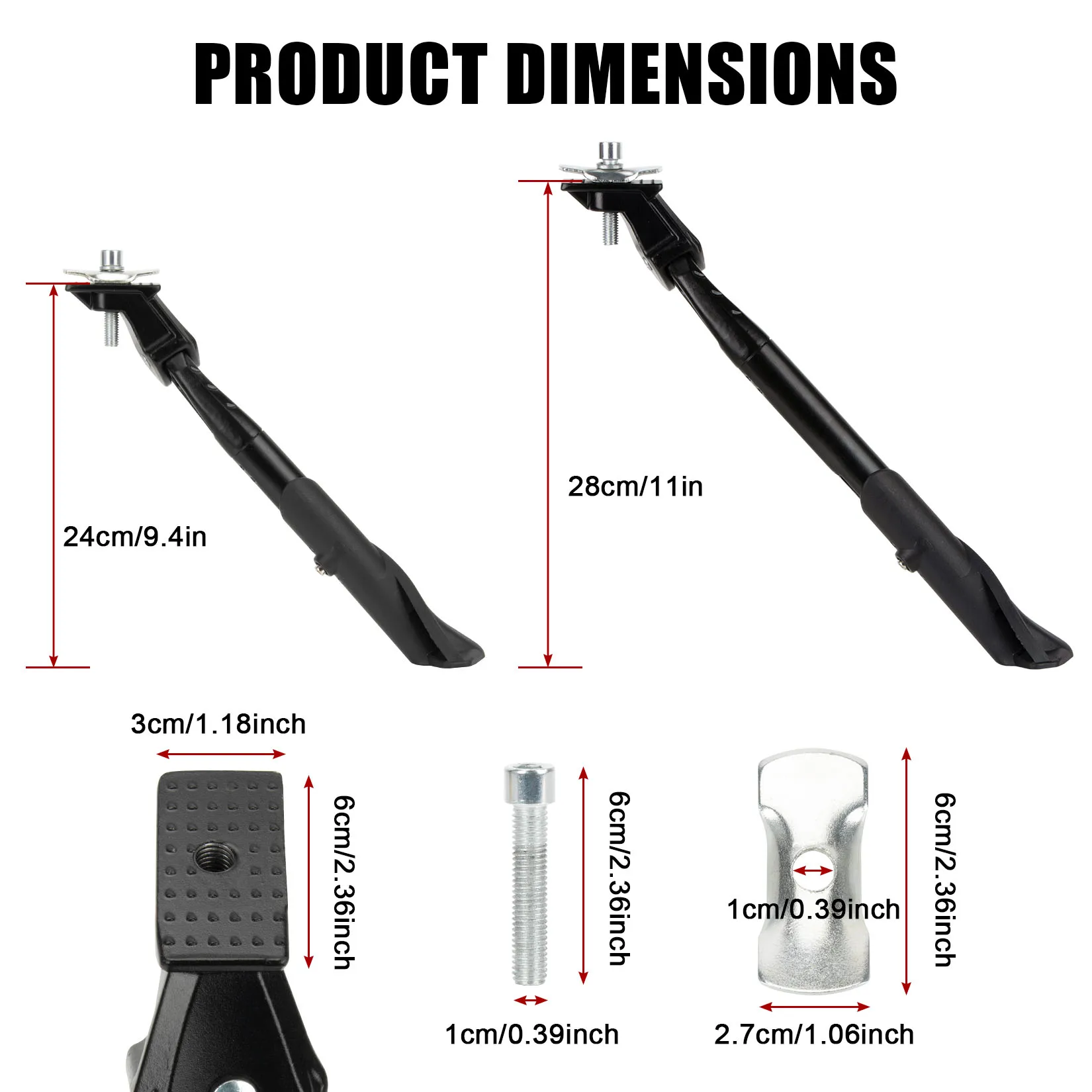 Center Mount Bike Kickstand 24"-29"Adjustable Kickstand Non-Slip Bicycle Leg Kick Stand for Mountain Bike Racing Bike Road Bike view 4