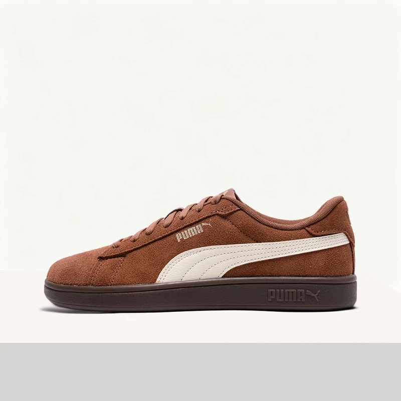 Puma Smash 3.0 L Retro, Stylish, Minimalist, Comfortable, Cushioned, Durable Low-Top Casual Sneakers (Unisex) - Brown 390984-35