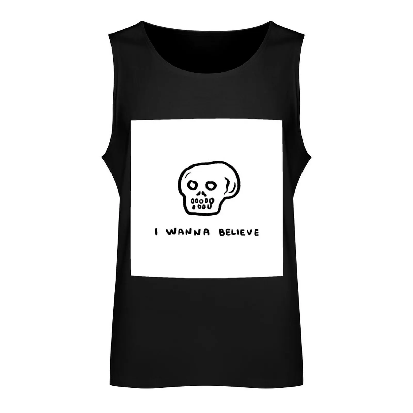 Crystal Skull - I Wanna Believe Tank Top Body man gym men anime gym gym for men