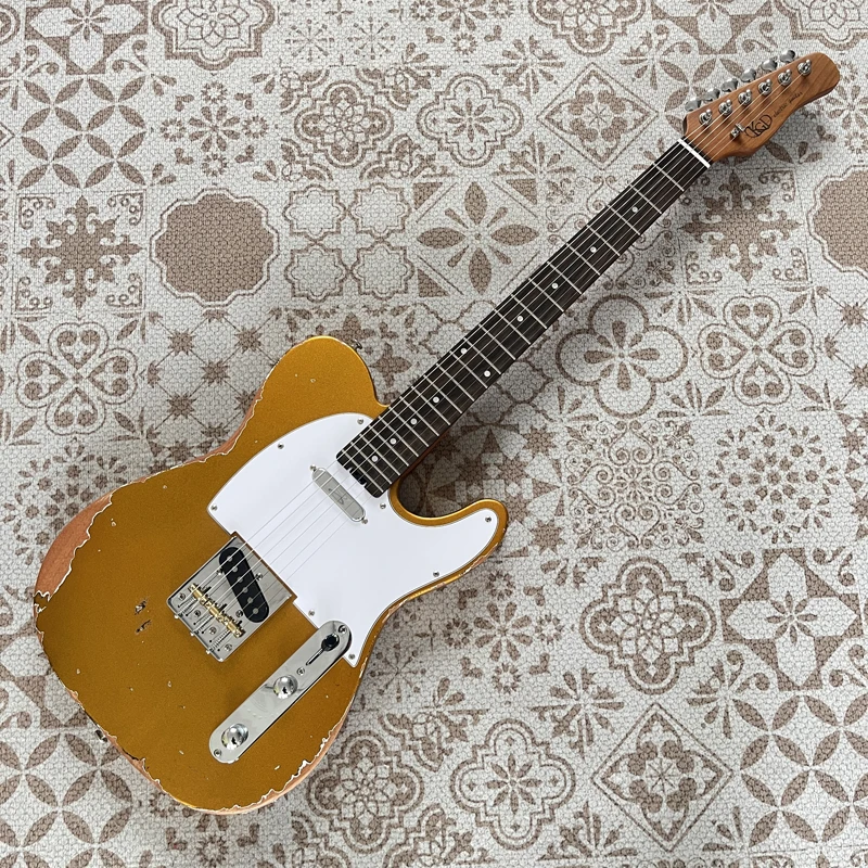 High-quality vintage style electric guitar; roasted maple neck; stainless steel frets; in stock with free shipping
